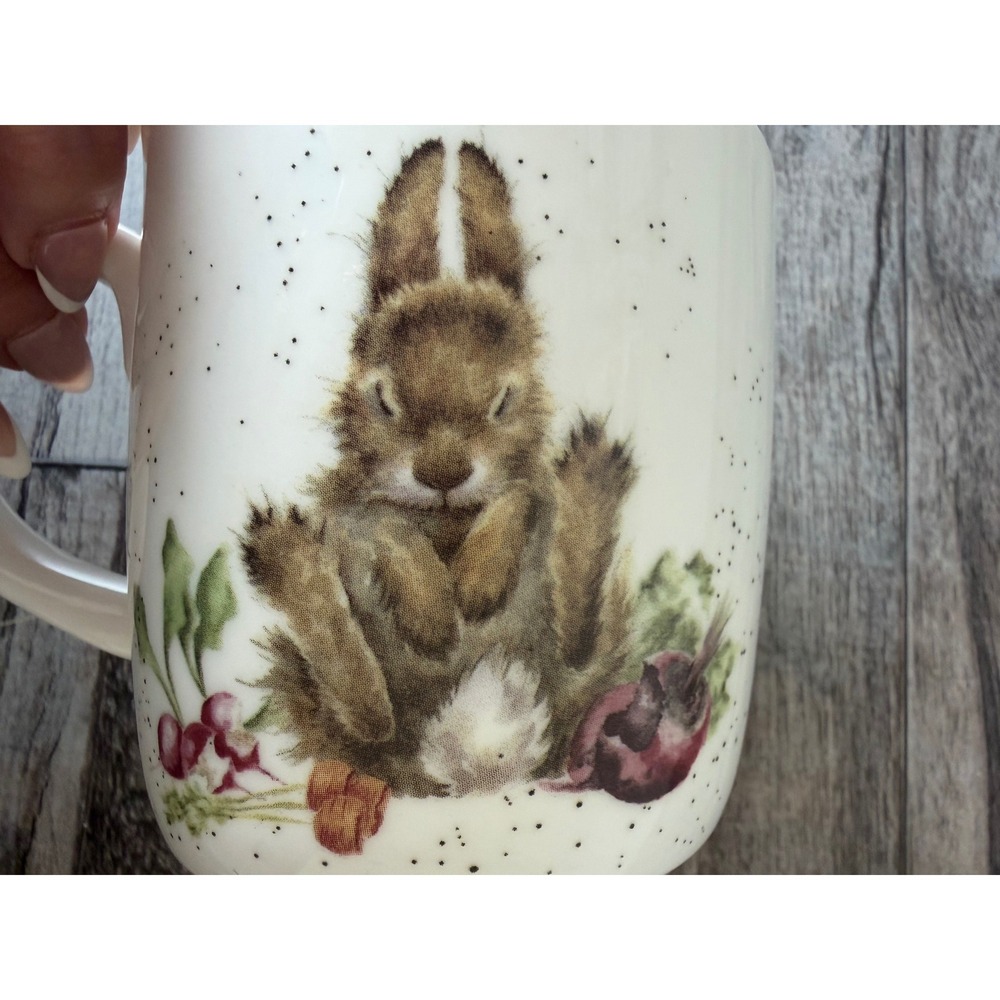 Royal Worcester Wrendale Grow Your Own 14oz Mug Large Hare Rabbit China Cup - Picture 5 of 7